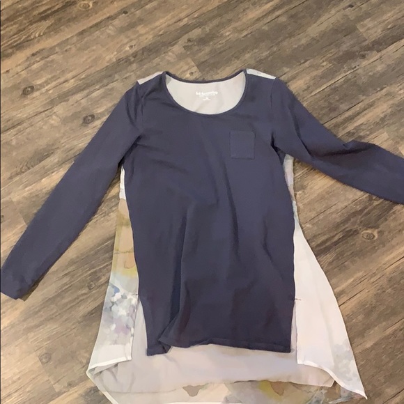 High low silk back tunic top - Picture 2 of 4